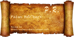 Palen Róbert névjegykártya